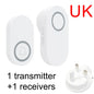 Self-Pow remote control doorbell AB door household waterproof long-distance intelligent electronic wireless doorbell
