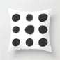 DecorBites™ Heart Stripe Pillow Cases | Black & White Polyester Cushion Covers