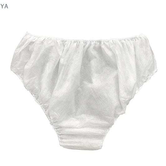 [Y]10x Disposable Underpants White Double Woven Paper Briefs  Unisex Underwear Drop