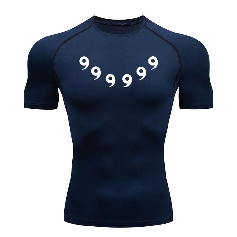Anime Compression Set Running Sport Fitness Suit for Men Quick Dry