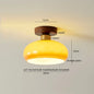DecorBites™ Glass LED Ceiling Lamp Copper Walnut Modern Living Room Lighting Fixtures