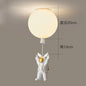 DecorBites™ LED Astronaut Glass Ball Pendant Light for Children's Room