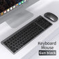 Wireless Keyboard and Mouse Combo Bluetooth 5.0 & 2.4G Rechargeable Multimedia Keyboard Mouse Set for Laptop PC TV iPad Android