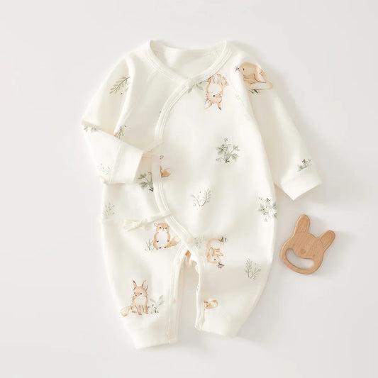 AYNIGIELL High-Quality Newborn Baby Jumpsuit Four Season Cute Children's Jumpsuit 0-6M Cute Baby Girl Male Baby Clothing
