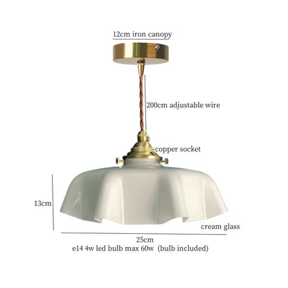 DecorBites™ Green Glass LED Pendant Light for Home Decor and Cafe Lighting