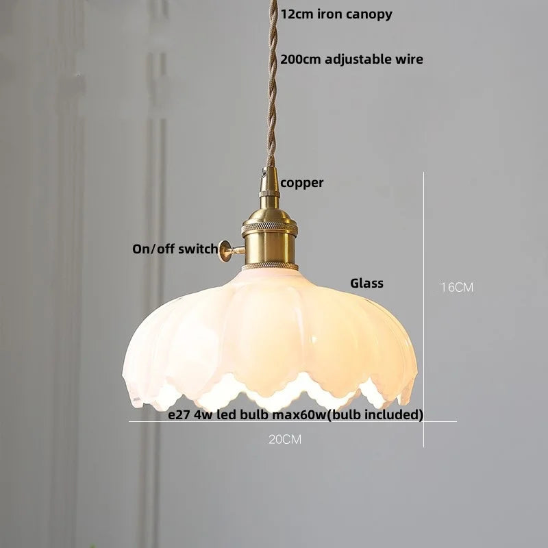 DecorBites™ Green Glass LED Hanging Pendant Lights