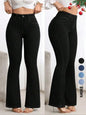 New Women's Elastic Slimming Bell Bottom Jeans Butt Lifting Waist