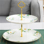 DecorBites™ Green Flowers Ceramic Cup & Saucer Set for Coffee, Tea, Juice, and More