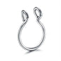 1/4pcs Women Fake Piercing Nose Ring Hoop Septum Piercing Nose Clip