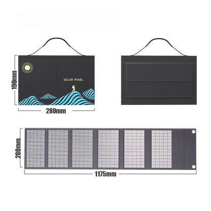 1000W Solar Panel Portable Folding Bag USB+DC Output Solar Charger Outdoor Power Supply for Home Mobile Phone Power Generator