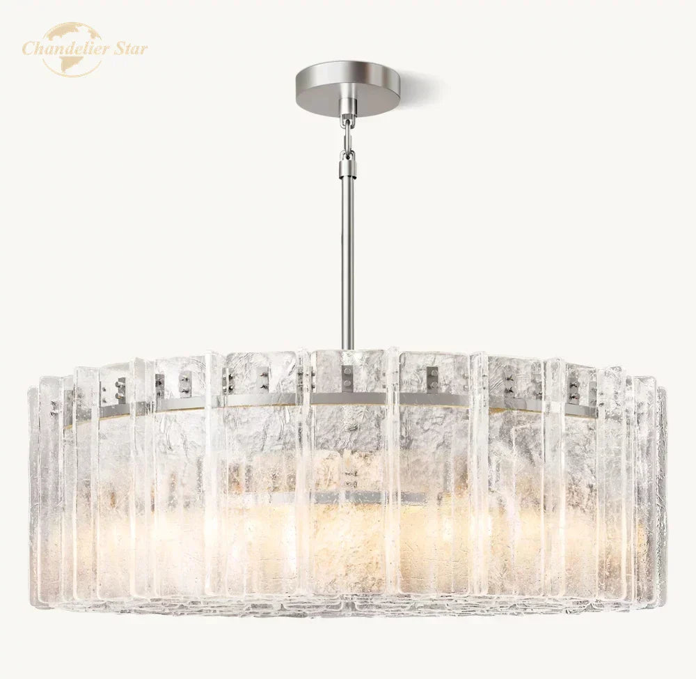 DecorBites™ Lattice Glass LED Chandelier for Bedroom, Dining Room - Modern Pendant Light Fixtures