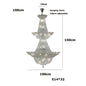 DecorBites™ K9 Crystal Gold Ceiling Chandelier - Trendy Chrome Lighting