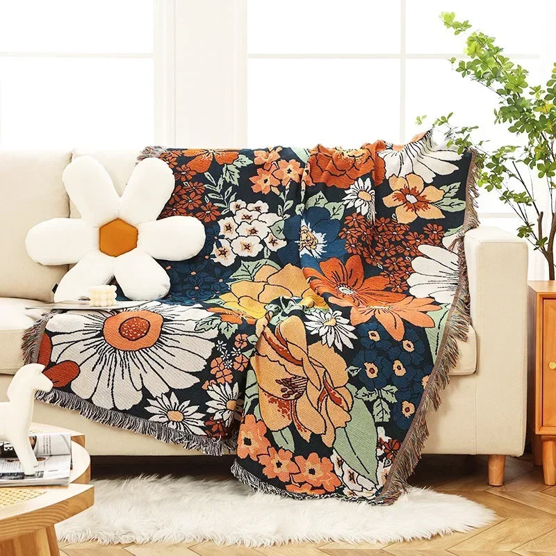 DecorBites™ Gothic Thread Double-sided Tapestry Blanket - Versatile Homestay and Outdoor Decoration