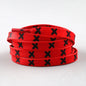 Black Red Banned Shoe Laces for Af1/aj MWTD Chicago Striped Infrared
