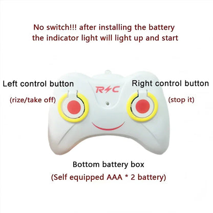 Mini Drone Rechargeable Mini RC Drone Remote Safe Fall-resistant RC Helicopters Drone Children Toys（No Remote Control Battery)