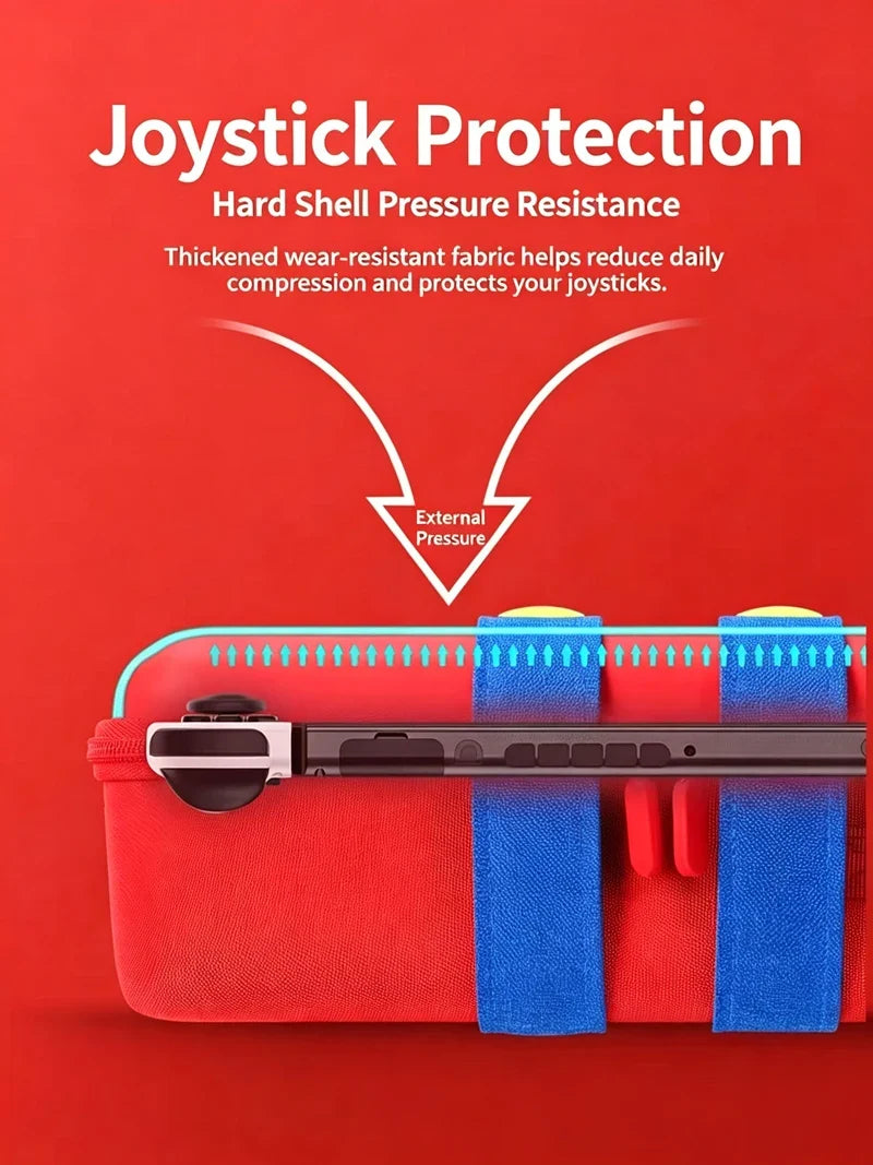Hard Shell Carrying Case For Nintendo Switch 2 Portable Shockproof Travel Storage Bag With Game Card Slots Protective Cover