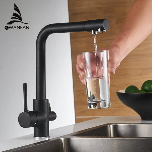 DecorBites™ Kitchen Faucet with Water Purification Features - Deck Mounted 360 Rotation