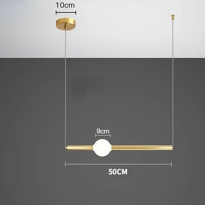 DecorBites™ Glass Rod Pendant Light - Modern Long Hanging Lamp for Living Room, Bedroom & Shop