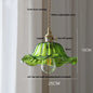 DecorBites™ Green Glass LED Pendant Light | Nordic Modern Copper Knob Switch Hanging Fixture