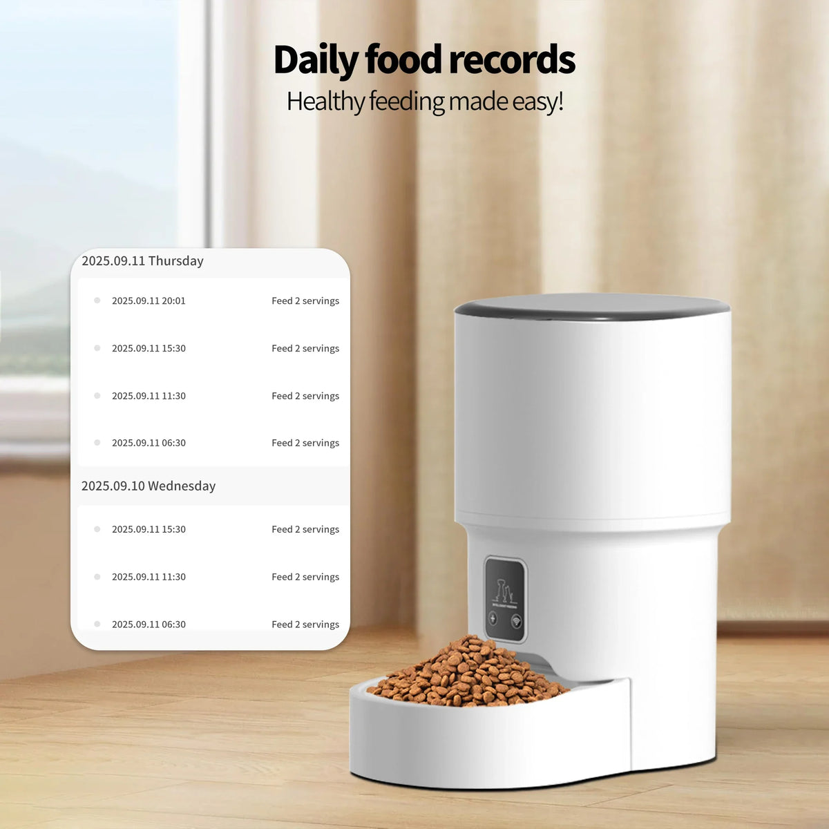 4L Smart Pet Feeder Automatic Cat Food Dispenser Cat Dog Bowl