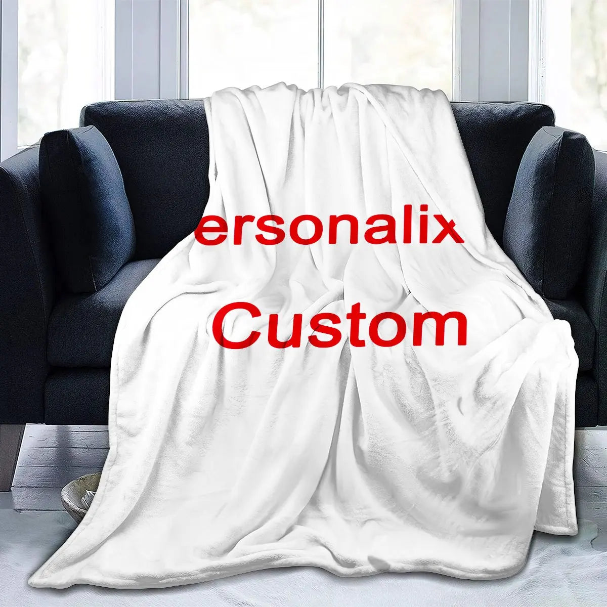 1 Piece of Custom Personalized Blanket with Image Upload DIY Flannel Blanket - Customize with Warm Photos, Soft and Warm, Suitable for Sofa, Bed, Office, Car, and Outdoor Travel - Perfect for All Seasons, Halloween, Thanksgiv