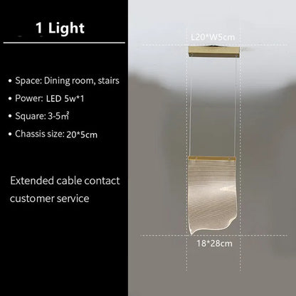 DecorBites™ LED Light Guide Ceiling Chandelier modern Novelty for Home Decor Lighting