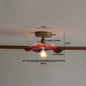 DecorBites™ Green Glass LED Ceiling Lamp for Home Living Room and Hallway Lighting