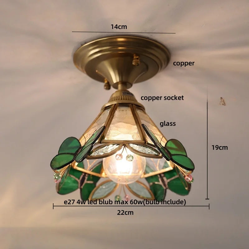 DecorBites™ Glass LED Ceiling Lamp Modern Copper Socket Ceiling Lights