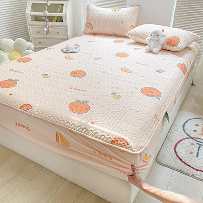 DecorBites™ Latex Cooling Mattress Cover & Pillowcase Set - Summer Cool Down Bed Pad