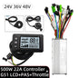 E-bike Brushless Motor Controller 24V 36V 48V 250W 350W with G51 LCD Display Kit Universal for Electric Folding Bike Scooter