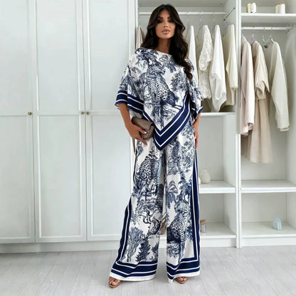 New Women Sets Spring Summer Boho Fashion Printed Matching Set Floral