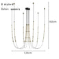 DecorBites™ Linear Creative Chandelier: Nordic LTalian Designer, Modern Lighting for Living Room, Lobby, Bedroom, Restaurant