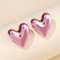 Simple Big Round Star Heart Hoop Earrings For Women Geometric Plastic Exaggerated Earring Hyperbole Trendy Ring Earrings Jewelry