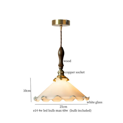 DecorBites™ Green Glass LED Pendant Lamp for Living & Dining Room Decor