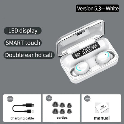 2024 NEW F9-5c TWS Bluetooth Earphones Wireless Headphone 9D Stereo Sports Waterproof Earbuds HD Calling Headset With Microphone