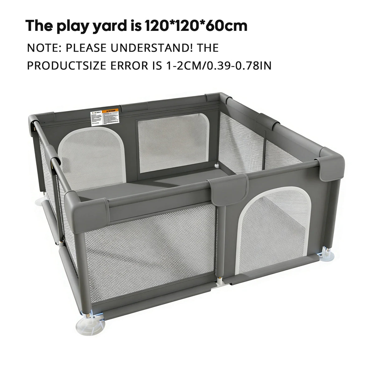 48"x48" Baby Playpen - Large Open-Floor Activity Center with Learning