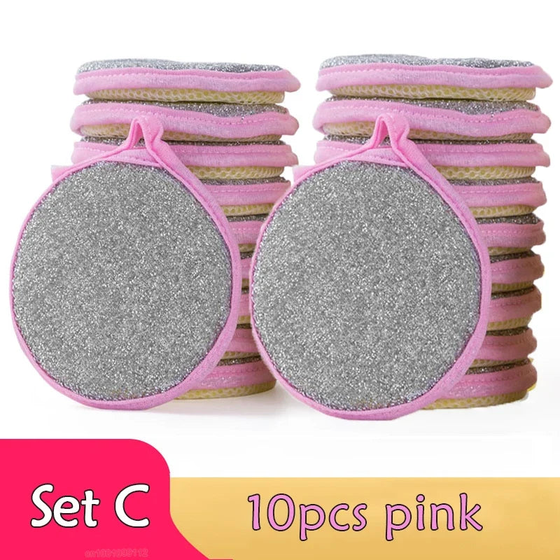 5/10/20pcs Double Side Dishwashing Sponge Dish Washing Brush Pan Pot