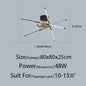 DecorBites™ Linen Ceiling Chandelier: Black Gold Pendant Lamp for Home, Office, or Restaurant