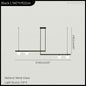 DecorBites™ LED Linear Hanging Lamp for Home Modern Minimalist Living Room Chandelier