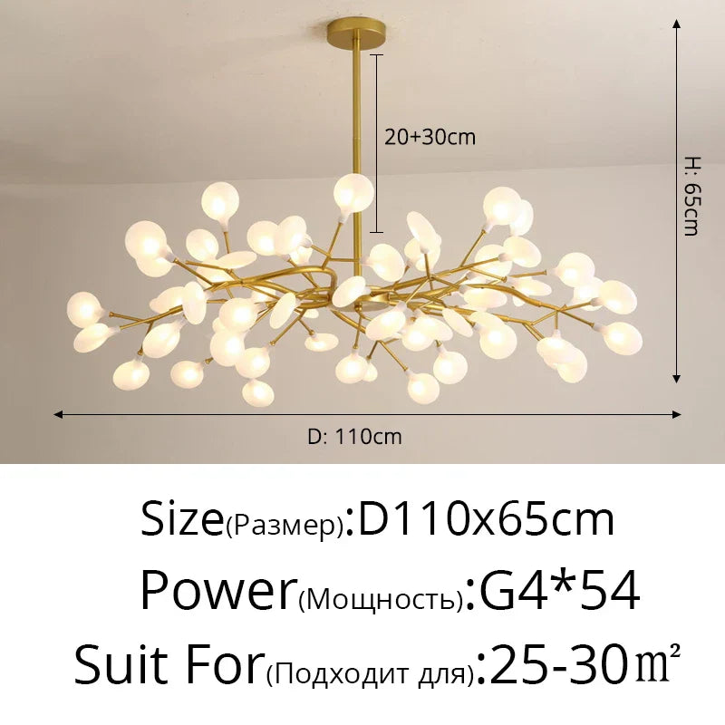 DecorBites™ LED Firefly Chandelier: Modern Nordic Ceiling Lights for Luxury Home Decor