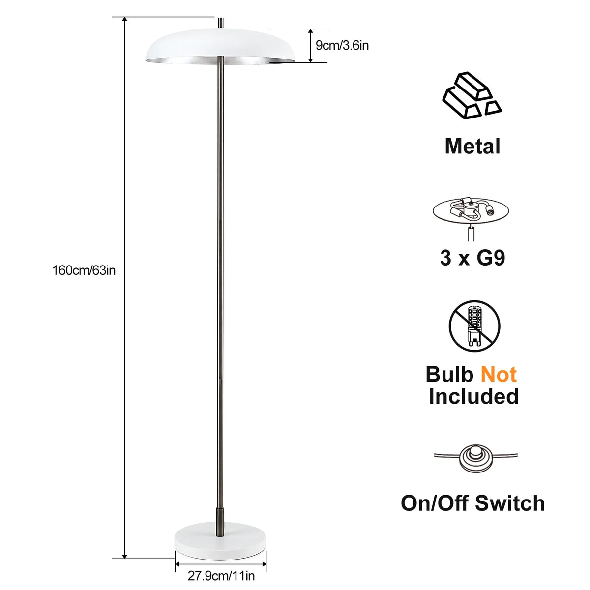 63 Inch Floor Lamp Modern Minimalist LED European Lamp Hotel Guest