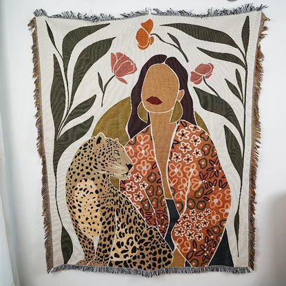 DecorBites™ Gothic Thread Double-sided Tapestry Blanket - Versatile Homestay and Outdoor Decoration