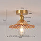 DecorBites™ Green Flower Glass LED Ceiling Light Fixture - Nordic Modern Design
