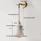 DecorBites™ Japanese Style LED Wall Light Cement Bedside Lamp with Pull Chain Switch