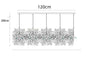 DecorBites™ Leaf Chrome Ceiling Chandelier for Living Room, Bar, or Balcony Lighting