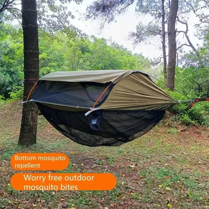 Camping Hammock with Bottom Mosquito Net Removable Mesh Underquilt Bug