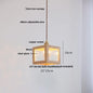 DecorBites™ Glass LED Pendant Lamp Walnut Wood Brass Hanging Lights
