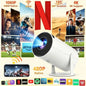 Projector - Supports 4K resolution, brightness 5000 lumens, 240 °   Full-angle projection, automatic keystone correction and autofocus, WiFi 6 and Bluetooth 5.3 wireless projection, ultra-quiet design ≤26 decibels