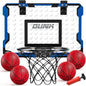 LED light electronic wall mounted basketball hoop, water pool home basketball hoop with 4 basketballs, family party game supplie