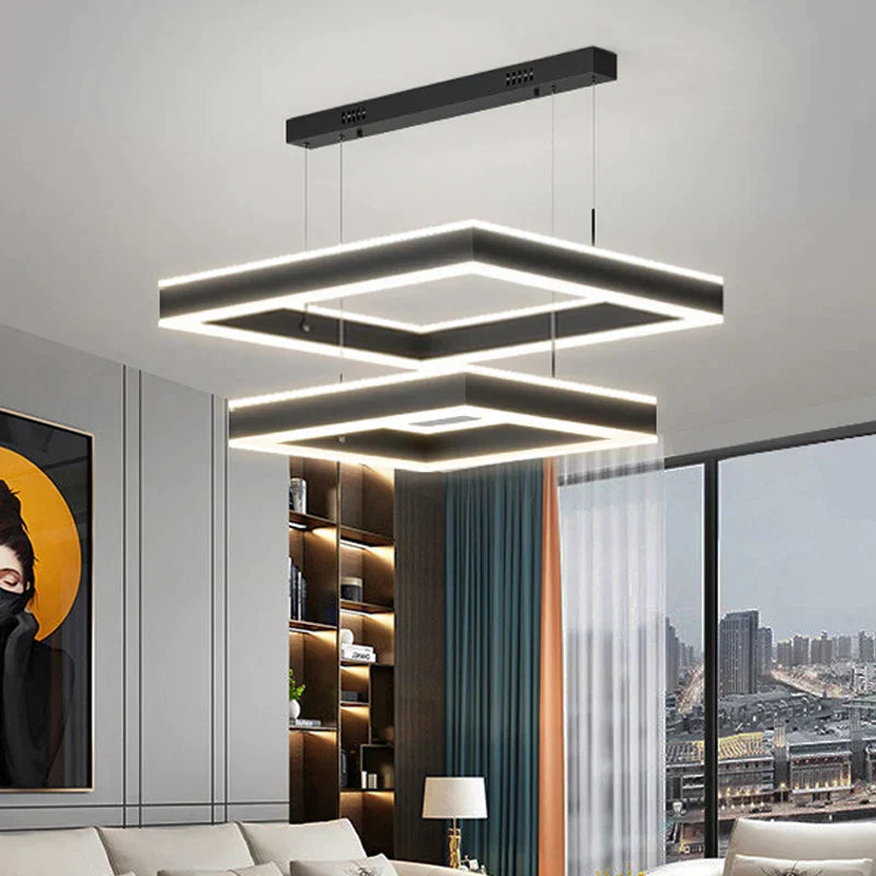 DecorBites™ Large Chandelier: Nordic Loft Staircase Pendant Light